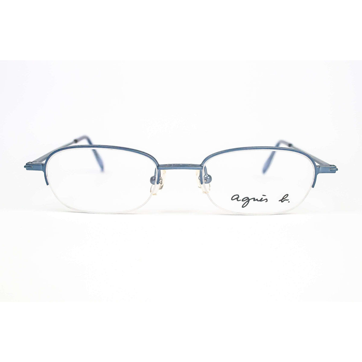 Agnes B Model MT30 Blue ladies glasses frame oval metal womens
