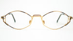 Cazal Model 415 Gold Metal Retro Glasses