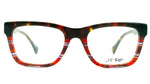 JF Rey Model 1296 Tortoiseshell & Red Glasses Frames