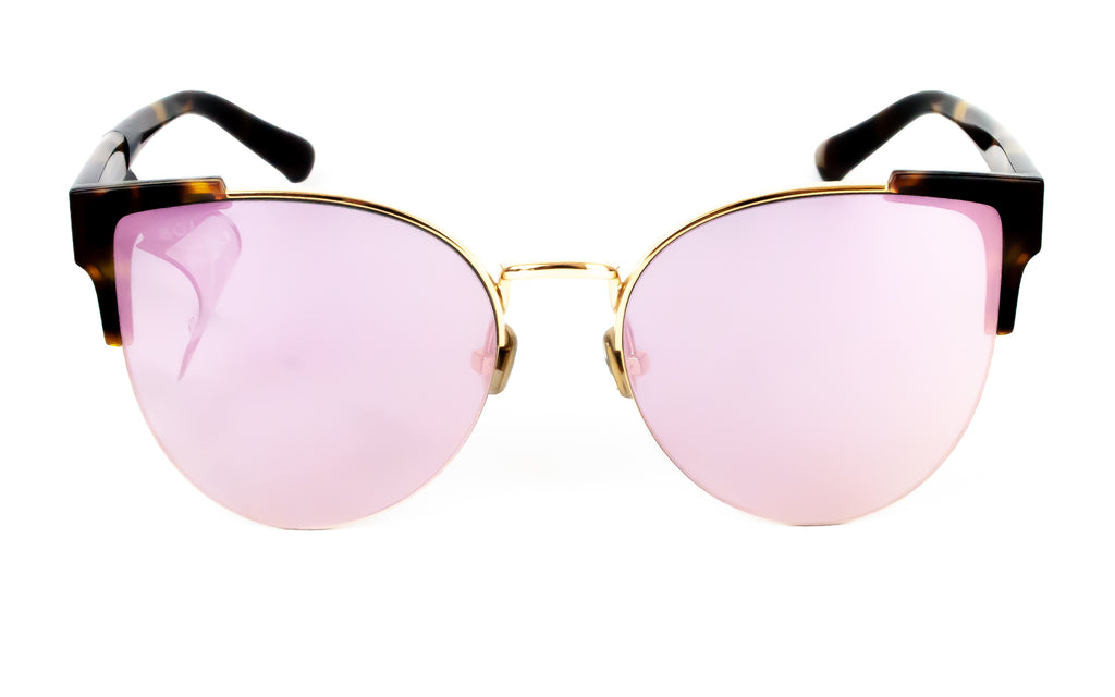 Bolon Cat Eye Pink Mirror Sunglasses
