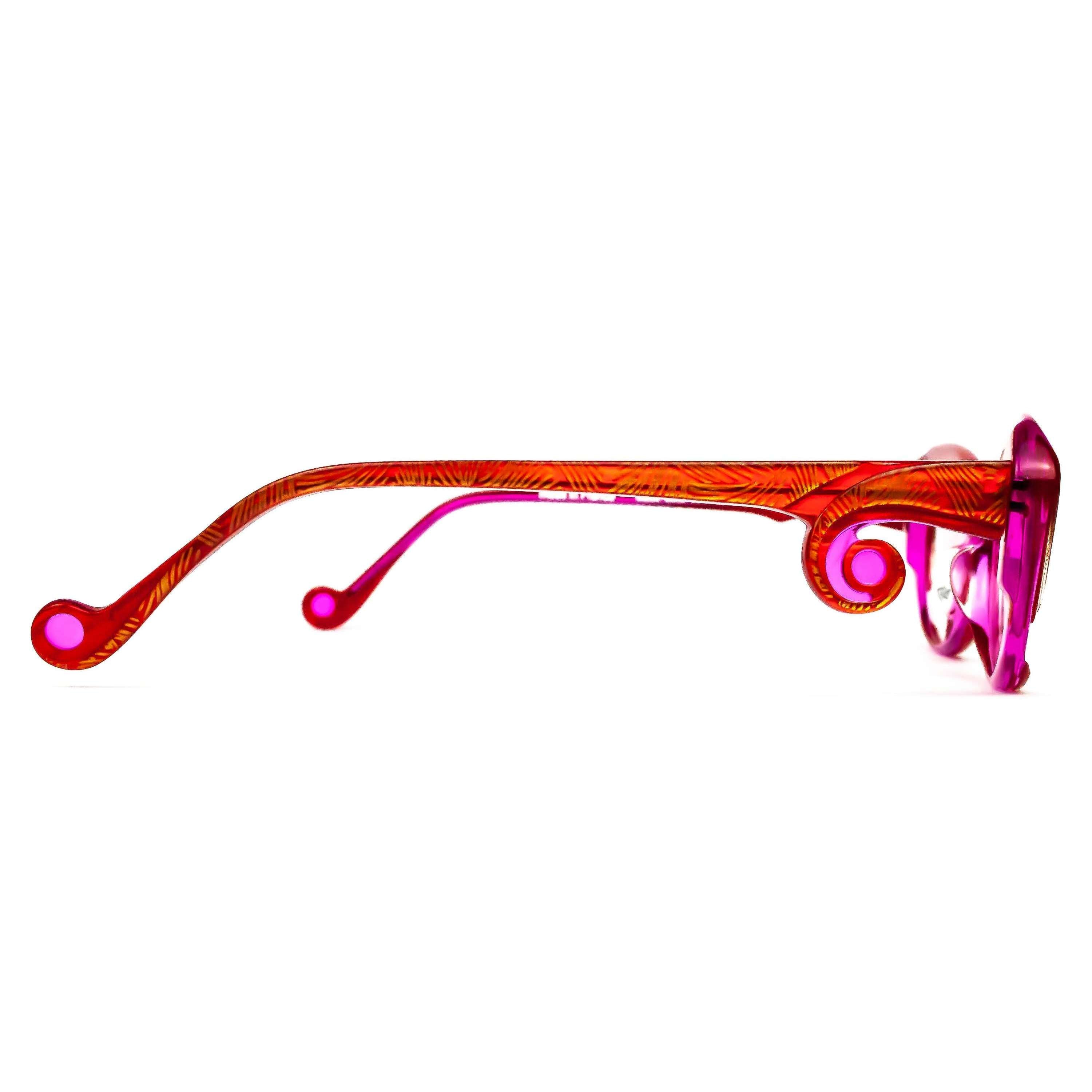 BOZ Salsa Gold And Pink Cat Eye Glasses