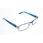 JF Rey Model 2392 Blue Metal Rectangular Glasses