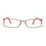 JF Rey Semi Rimless Pink And Brown Rimless Glasses