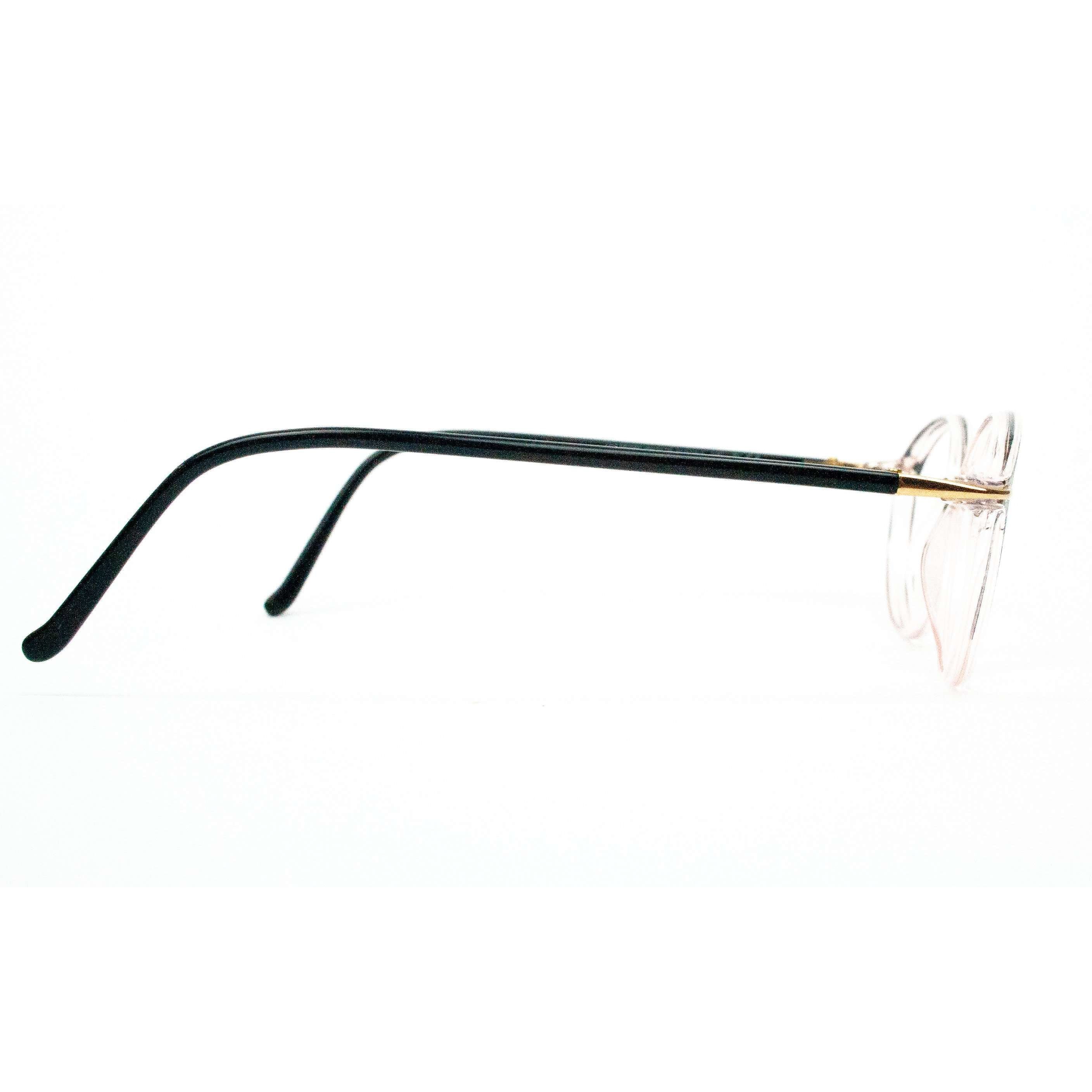 Silhouette Model SPX 1921 Black And Gold Oval Glasses