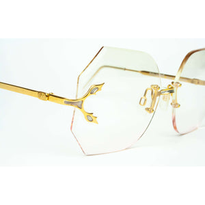 Polaris Model LY60 Gold Rimless Glasses