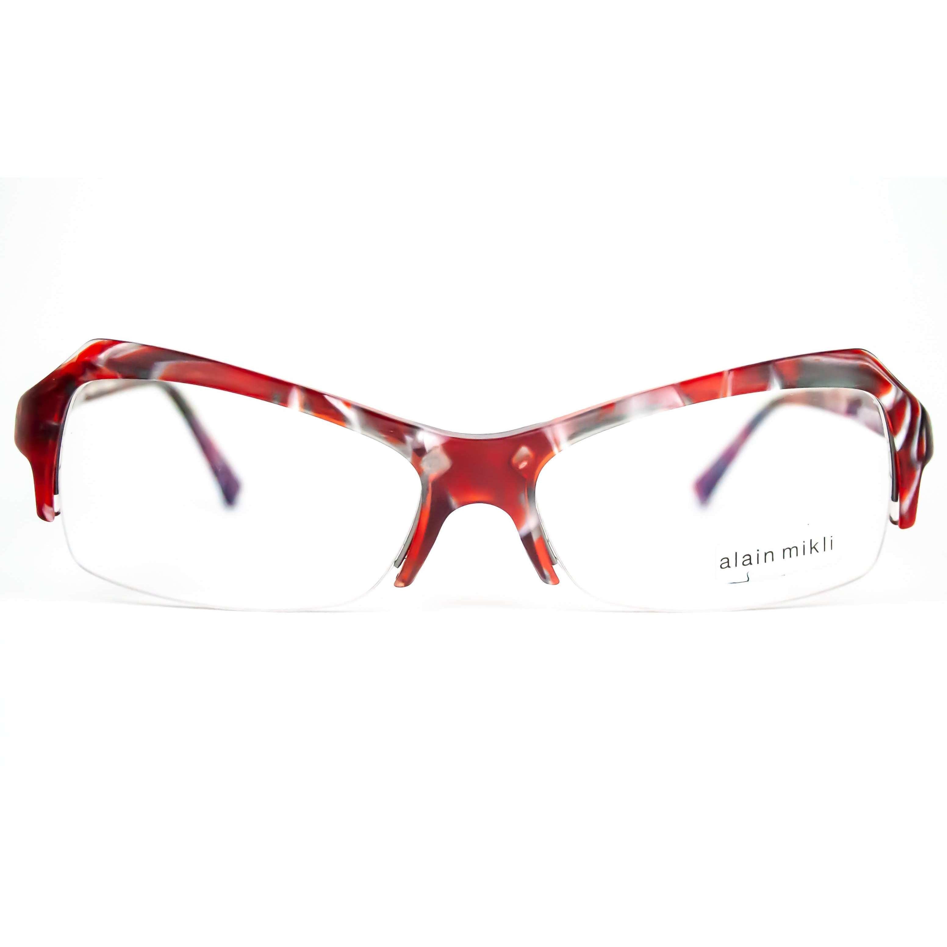 Alain Mikli Model AL1024 Red And Black Glasses