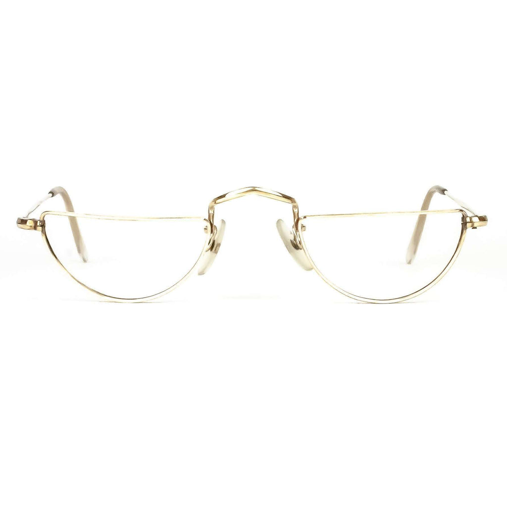 Algha of London Rolled Gold Half Eye Medium Glasses Eyewear