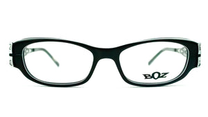 BOZ Reglisse Oval Black and Silver Glasses