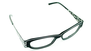 BOZ Reglisse Oval Black and Silver Glasses