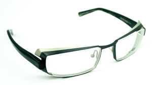 JF Rey Model 2372 Black and Silver Rectangle Glasses