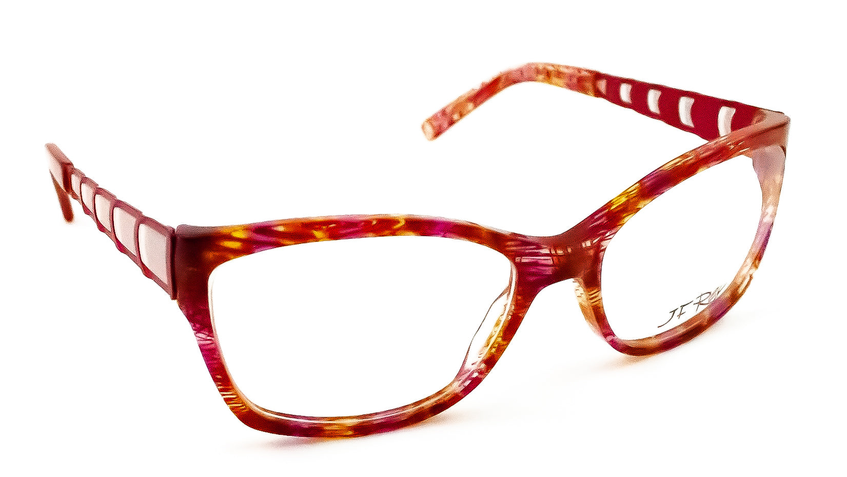JF Rey 1264 Pink and Red Cat Eye Glasses