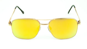 Golden Glow Vintage Aviator Gold Mirrored Sunglasses