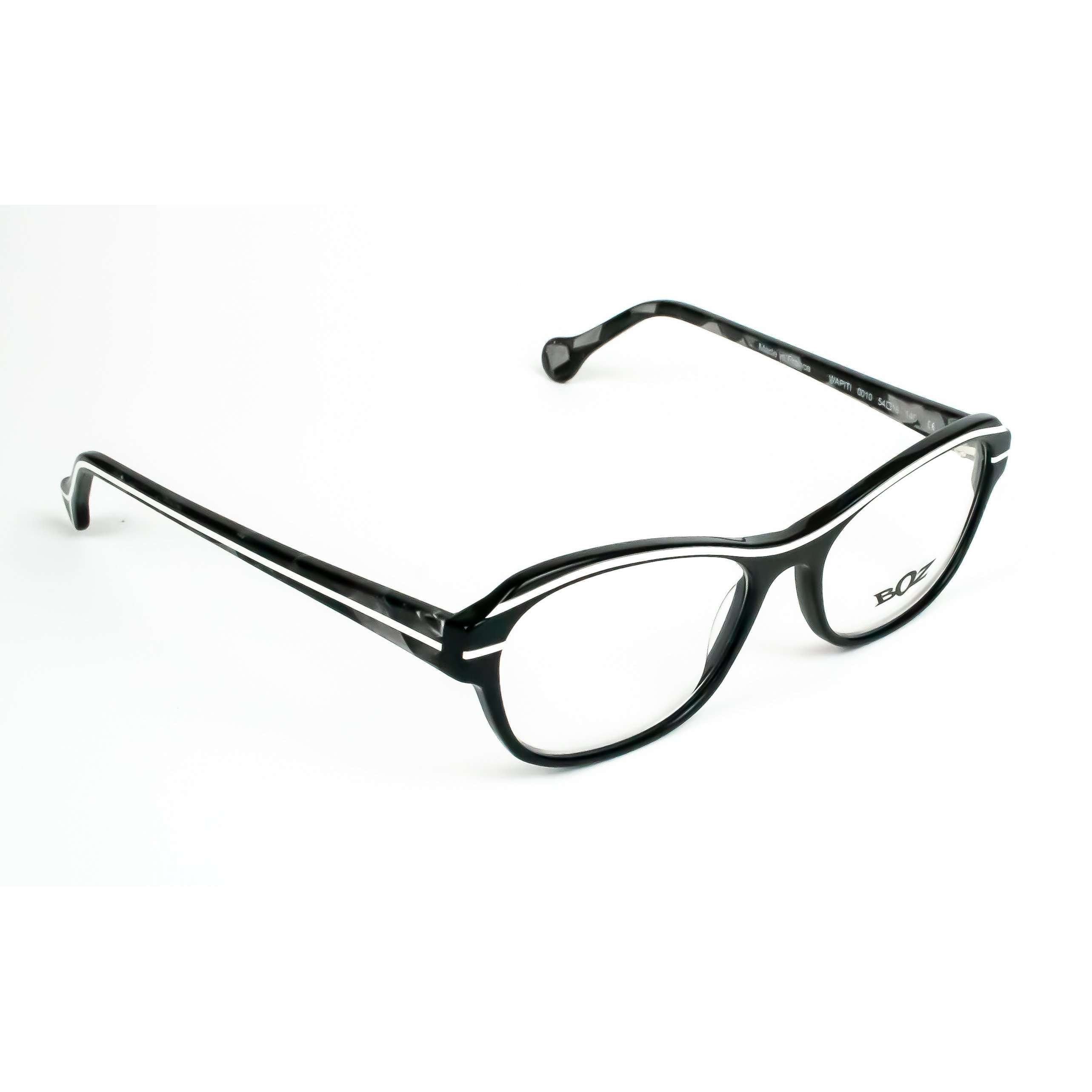 BOZ Wapiti Black Oval Glasses