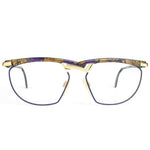 Cazal Model 252 Gold And Purple Retro Glasses