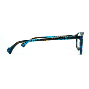 JF Rey Model 1398 Black-Blue Round Glasses