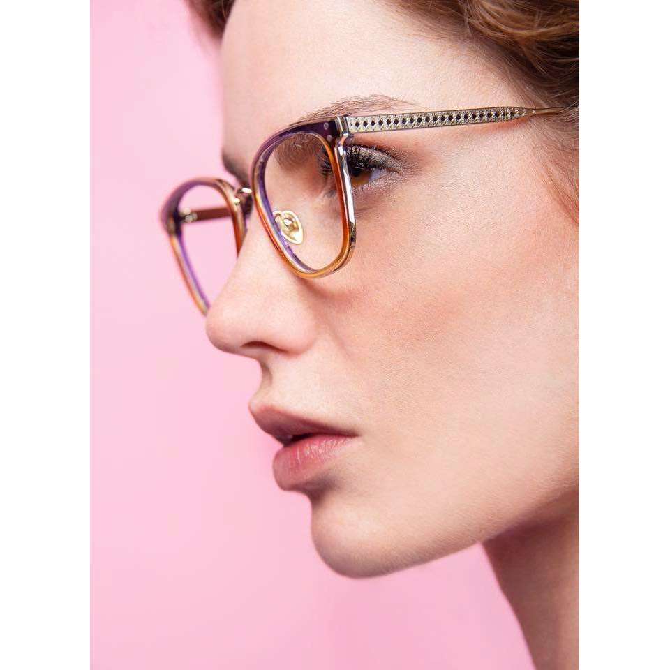 Volte Face Model 'Like' Cat Eye Pink Round Glasses