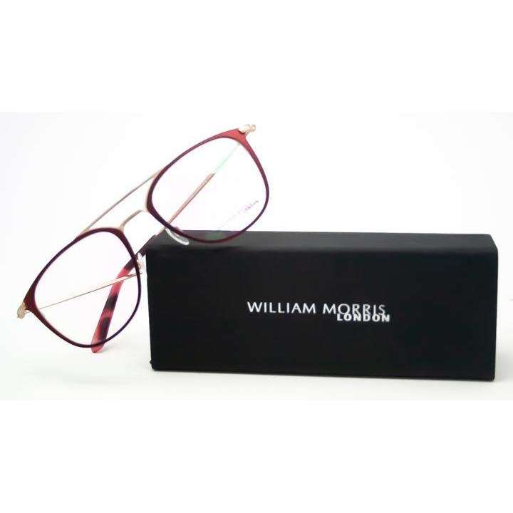 William Morris London LN50089 Burgundy Square Glasses